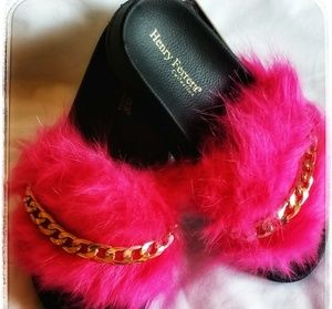 Henry Ferrera fur chain slides